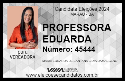 Candidato PROFESSORA EDUARDA 2024 - MARAÚ - Eleições