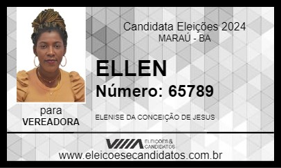 Candidato ELLEN 2024 - MARAÚ - Eleições