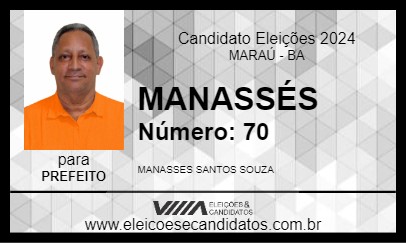 Candidato MANASSÉS 2024 - MARAÚ - Eleições