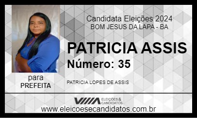 Candidato PATRICIA ASSIS 2024 - BOM JESUS DA LAPA - Eleições