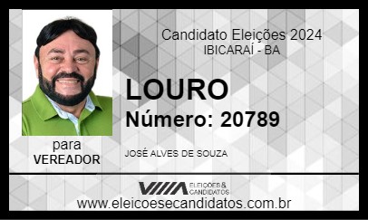 Candidato LOURO 2024 - IBICARAÍ - Eleições