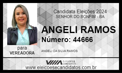 Candidato ANGELI RAMOS 2024 - SENHOR DO BONFIM - Eleições