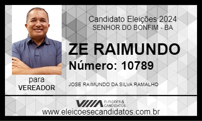 Candidato ZE RAIMUNDO 2024 - SENHOR DO BONFIM - Eleições