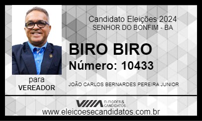 Candidato BIRO BIRO 2024 - SENHOR DO BONFIM - Eleições