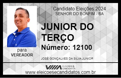 Candidato JUNIOR DO TERÇO 2024 - SENHOR DO BONFIM - Eleições