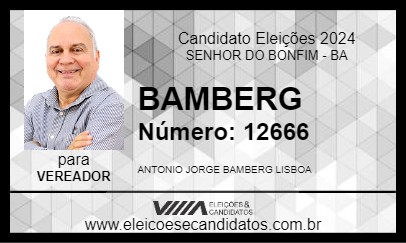 Candidato BAMBERG 2024 - SENHOR DO BONFIM - Eleições