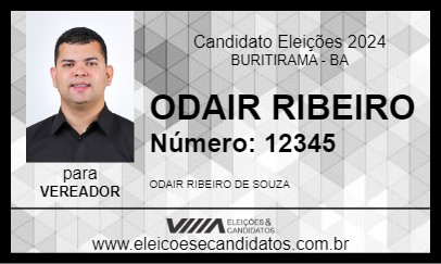 Candidato ODAIR RIBEIRO 2024 - BURITIRAMA - Eleições