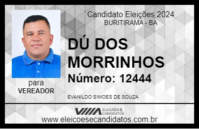 Candidato DÚ DOS MORRINHOS 2024 - BURITIRAMA - Eleições