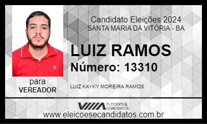 Candidato LUIZ RAMOS 2024 - SANTA MARIA DA VITÓRIA - Eleições