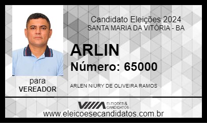 Candidato ARLIN 2024 - SANTA MARIA DA VITÓRIA - Eleições