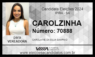 Candidato CAROLZINHA 2024 - IPIRÁ - Eleições