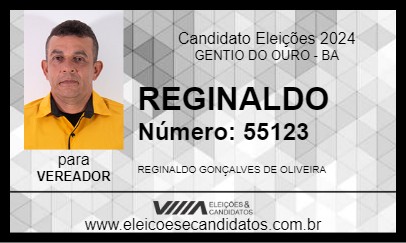 Candidato REGINALDO 2024 - GENTIO DO OURO - Eleições