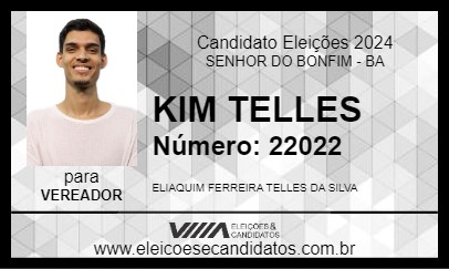 Candidato KIM TELLES 2024 - SENHOR DO BONFIM - Eleições