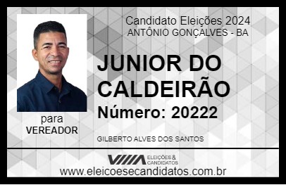 Candidato JUNIOR DO CALDEIRÃO 2024 - ANTÔNIO GONÇALVES - Eleições