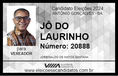 Candidato JÔ DO LAURINHO 2024 - ANTÔNIO GONÇALVES - Eleições