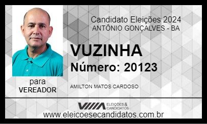 Candidato VUZINHA 2024 - ANTÔNIO GONÇALVES - Eleições