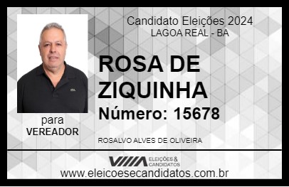 Candidato ROSA DE ZIQUINHA 2024 - LAGOA REAL - Eleições