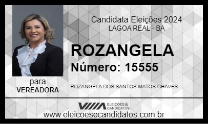 Candidato ROZANGELA 2024 - LAGOA REAL - Eleições