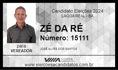 Candidato ZÉ DA RÉ 2024 - LAGOA REAL - Eleições