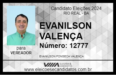 Candidato EVANILSON VALENÇA 2024 - RIO REAL - Eleições