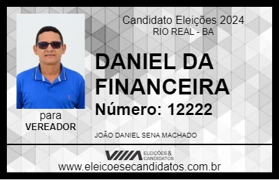 Candidato DANIEL DA FINANCEIRA 2024 - RIO REAL - Eleições