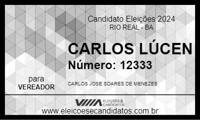 Candidato CARLOS LÚCEN 2024 - RIO REAL - Eleições