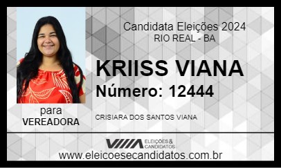 Candidato KRIISS VIANA 2024 - RIO REAL - Eleições