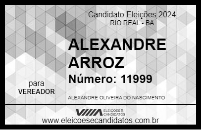 Candidato ALEXANDRE ARROZ 2024 - RIO REAL - Eleições