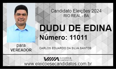 Candidato DUDU DE EDINA 2024 - RIO REAL - Eleições