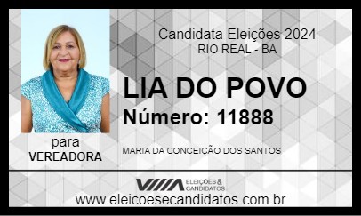 Candidato LIA DO POVO 2024 - RIO REAL - Eleições