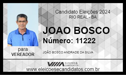 Candidato BOSCO 2024 - RIO REAL - Eleições