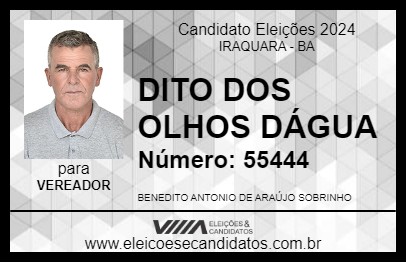 Candidato DITO DOS OLHOS DÁGUA 2024 - IRAQUARA - Eleições