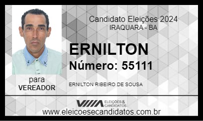 Candidato ERNILTON 2024 - IRAQUARA - Eleições