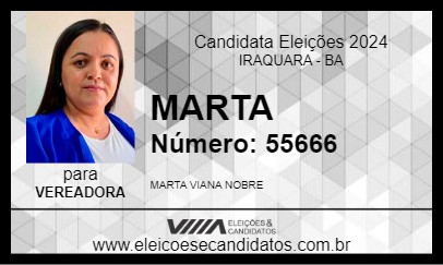 Candidato MARTA 2024 - IRAQUARA - Eleições