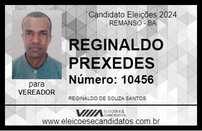 Candidato REGINALDO PREXEDES 2024 - REMANSO - Eleições