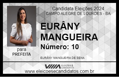 Candidato EURÂNY MANGUEIRA 2024 - CAMPO ALEGRE DE LOURDES - Eleições