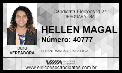 Candidato HELLEN MAGAL 2024 - IRAQUARA - Eleições