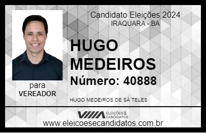 Candidato HUGO MEDEIROS 2024 - IRAQUARA - Eleições