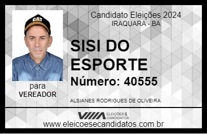 Candidato SISI DO ESPORTE 2024 - IRAQUARA - Eleições