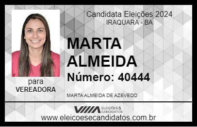 Candidato MARTA ALMEIDA 2024 - IRAQUARA - Eleições