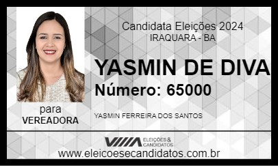 Candidato YASMIN DE DIVA 2024 - IRAQUARA - Eleições