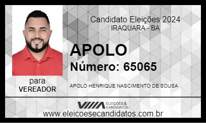 Candidato APOLO 2024 - IRAQUARA - Eleições