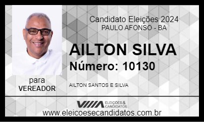 Candidato AILTON SILVA 2024 - PAULO AFONSO - Eleições