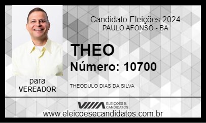 Candidato THEO 2024 - PAULO AFONSO - Eleições