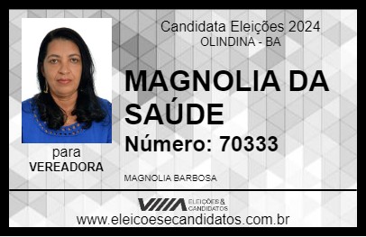 Candidato MAGNOLIA DA SAÚDE 2024 - OLINDINA - Eleições