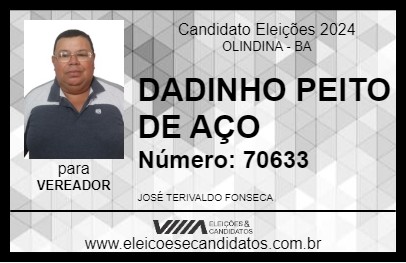 Candidato DADINHO PEITO DE AÇO 2024 - OLINDINA - Eleições