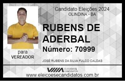 Candidato RUBENS DE ADERBAL 2024 - OLINDINA - Eleições