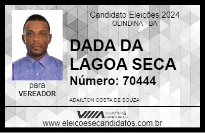 Candidato DADA DA LAGOA SECA 2024 - OLINDINA - Eleições