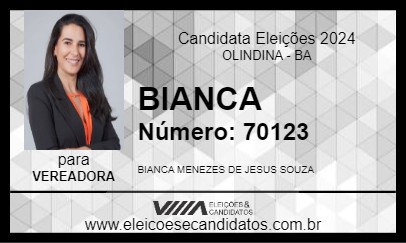 Candidato BIANCA 2024 - OLINDINA - Eleições