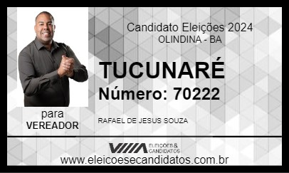 Candidato TUCUNARÉ 2024 - OLINDINA - Eleições